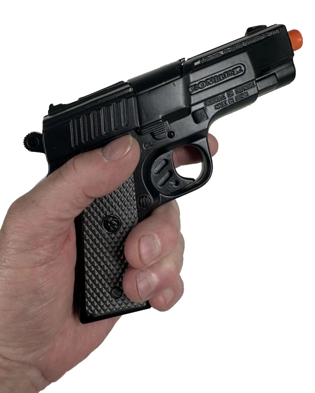 TOY Diecast BERETTA Compact 1911 Metal Ring Cap Pistol Gun Capgun Spain