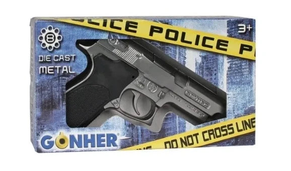 TOY Diecast S&W 45 Auto Police Metal Ring Cap Pistol Gun Capgun Spain LARGE (45/0)