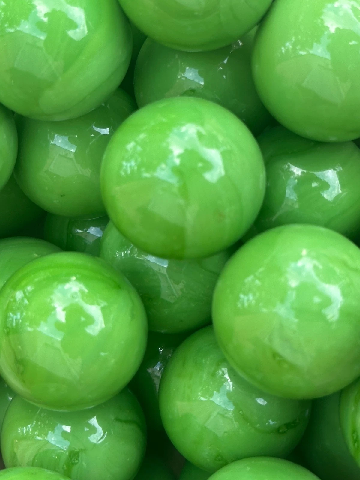 GREEN Glass Marbles 25mm (1 inch) SHOOTER Taw Lot