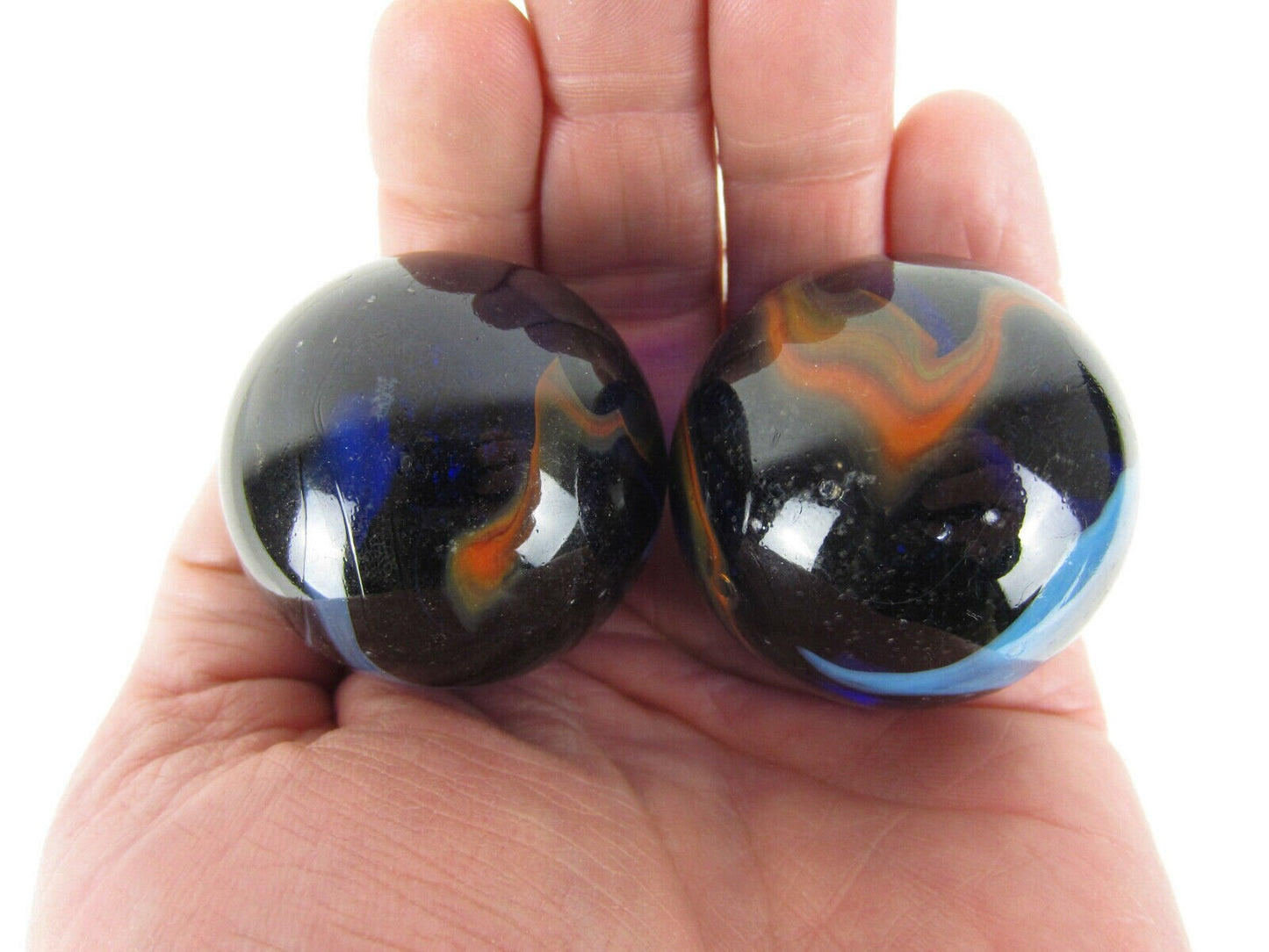 2 MAMMOTH 42mm DRAGONFLY Glass Marbles