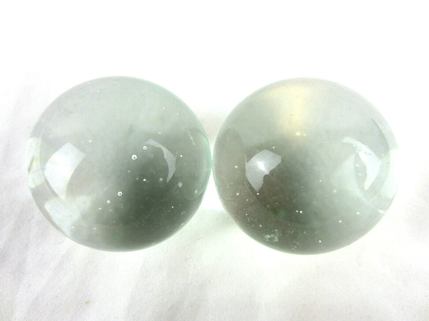 2 Boulders 35mm ICE CLEAR Glass Marbles