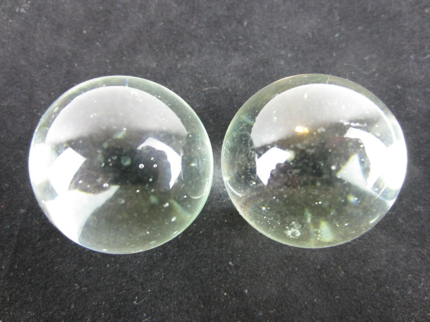 2 Boulders 35mm ICE CLEAR Glass Marbles