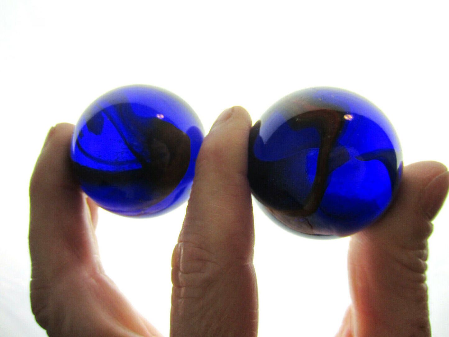 2 MAMMOTH 42mm DRAGONFLY Glass Marbles