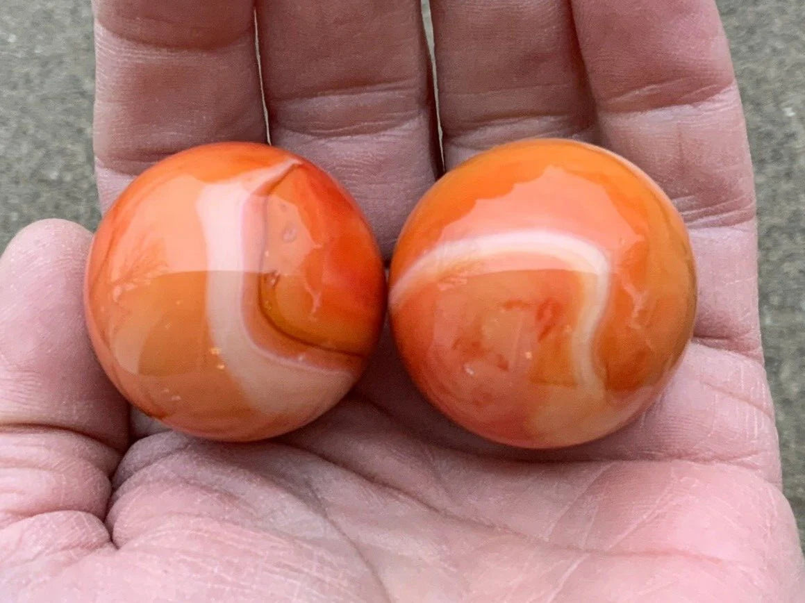 2 BOULDERS 35mmT-REX Glass Marbles