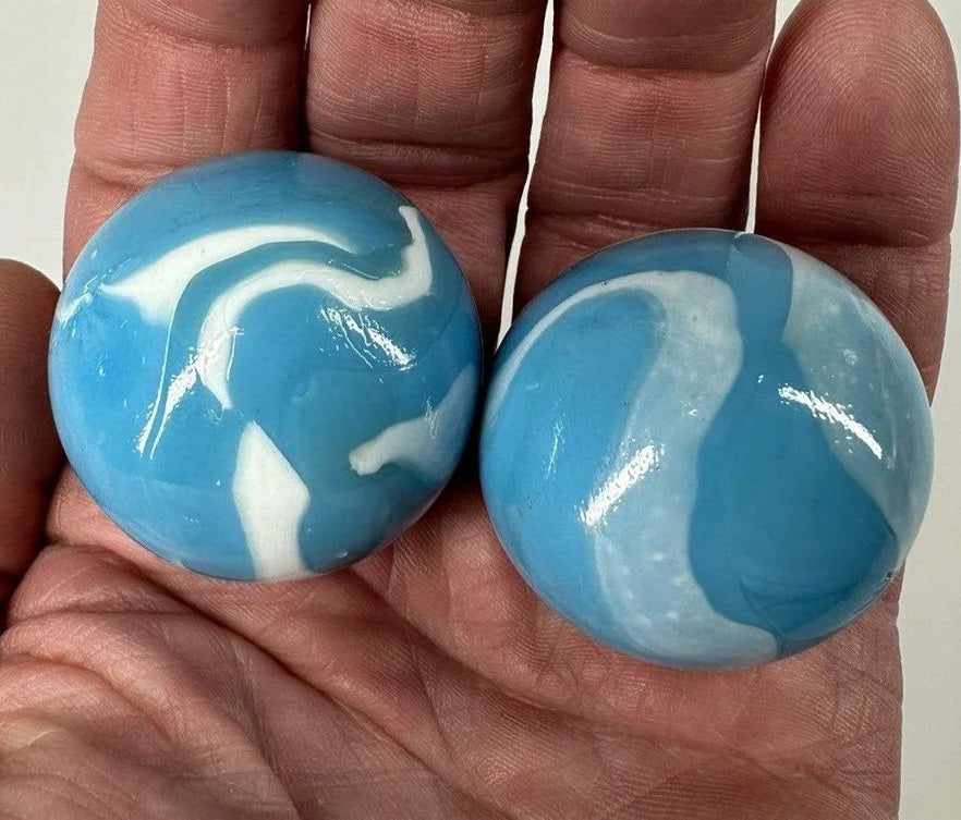 2 BOULDERS 35mm NEPTUNE Glass Marbles
