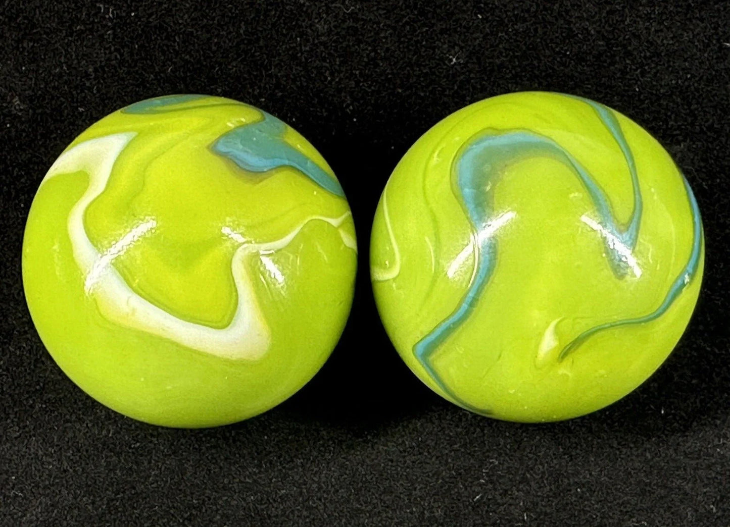 2 BOULDERS 35mm MERMAID Glass Marbles