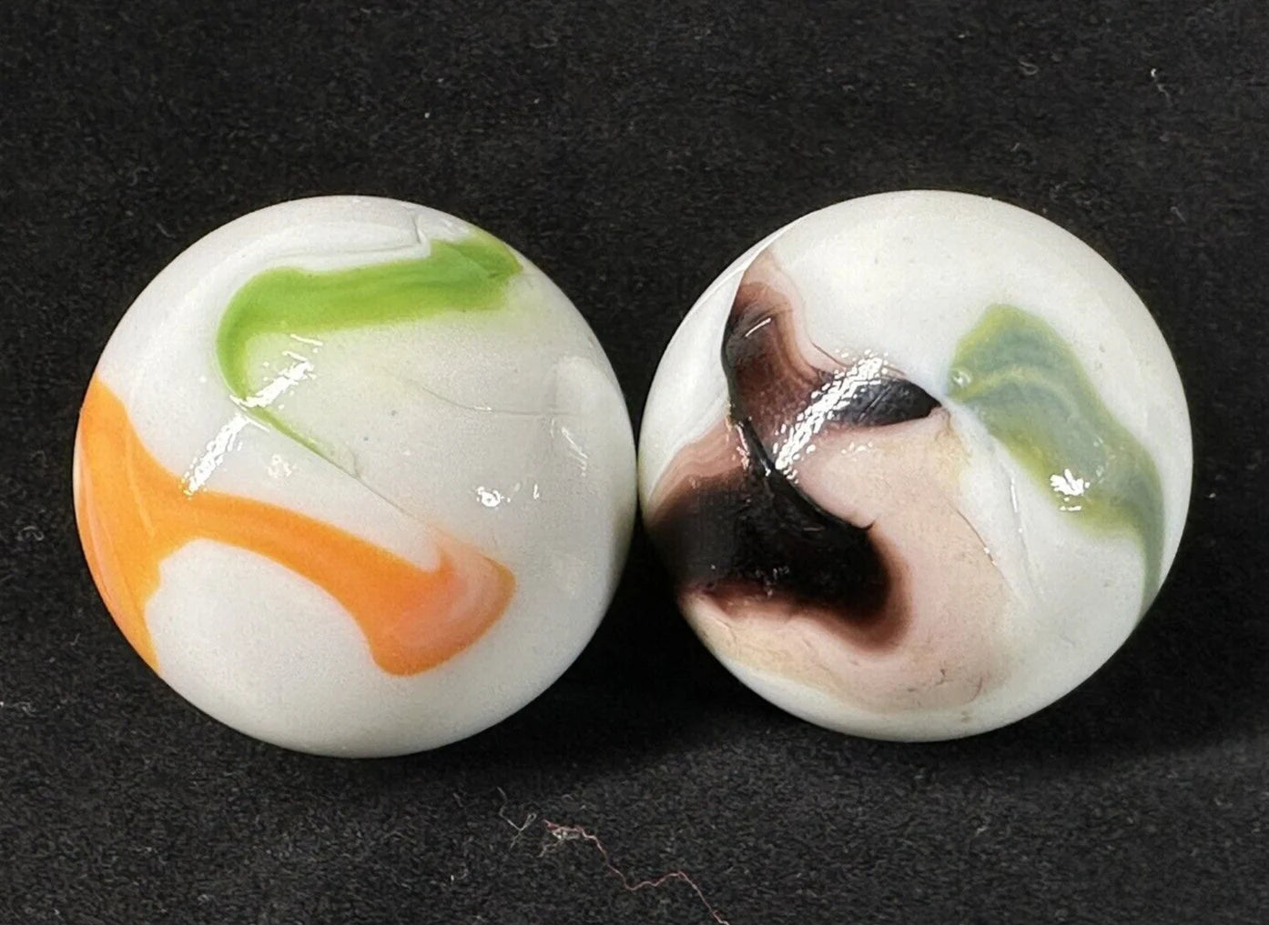 2 BOULDERS 35mm GLORY Glass Marbles