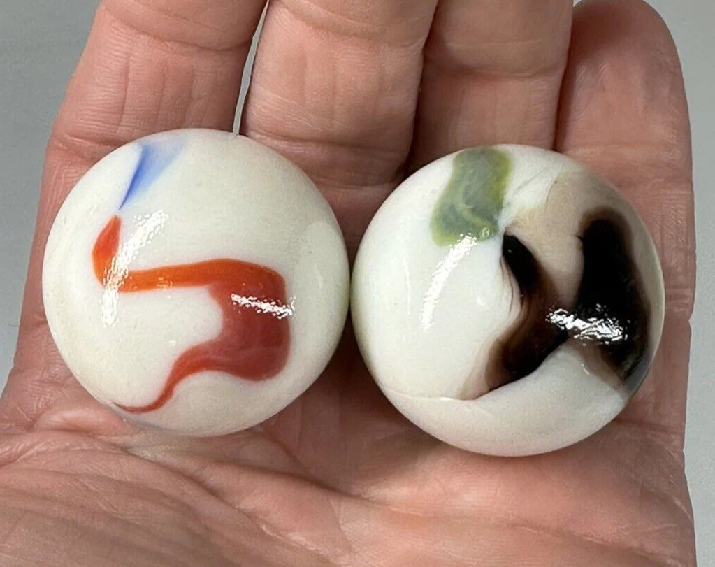 2 BOULDERS 35mm GLORY Glass Marbles