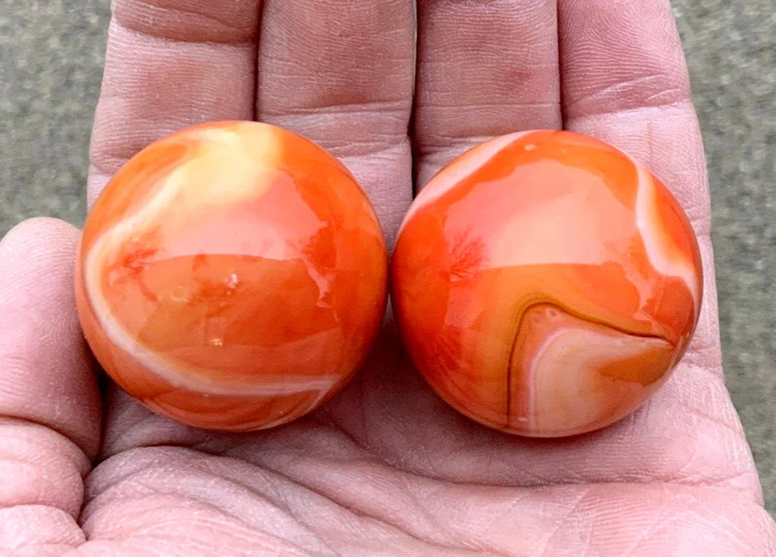 2 BOULDERS 35mmT-REX Glass Marbles