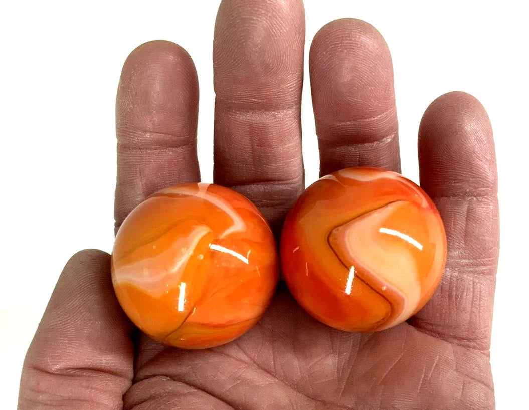 2 BOULDERS 35mmT-REX Glass Marbles