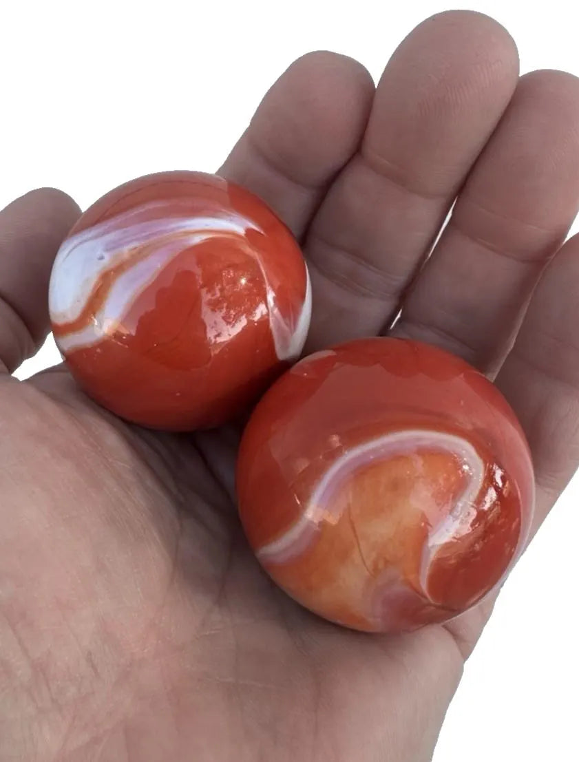 2 BOULDERS 35mmT-REX Glass Marbles