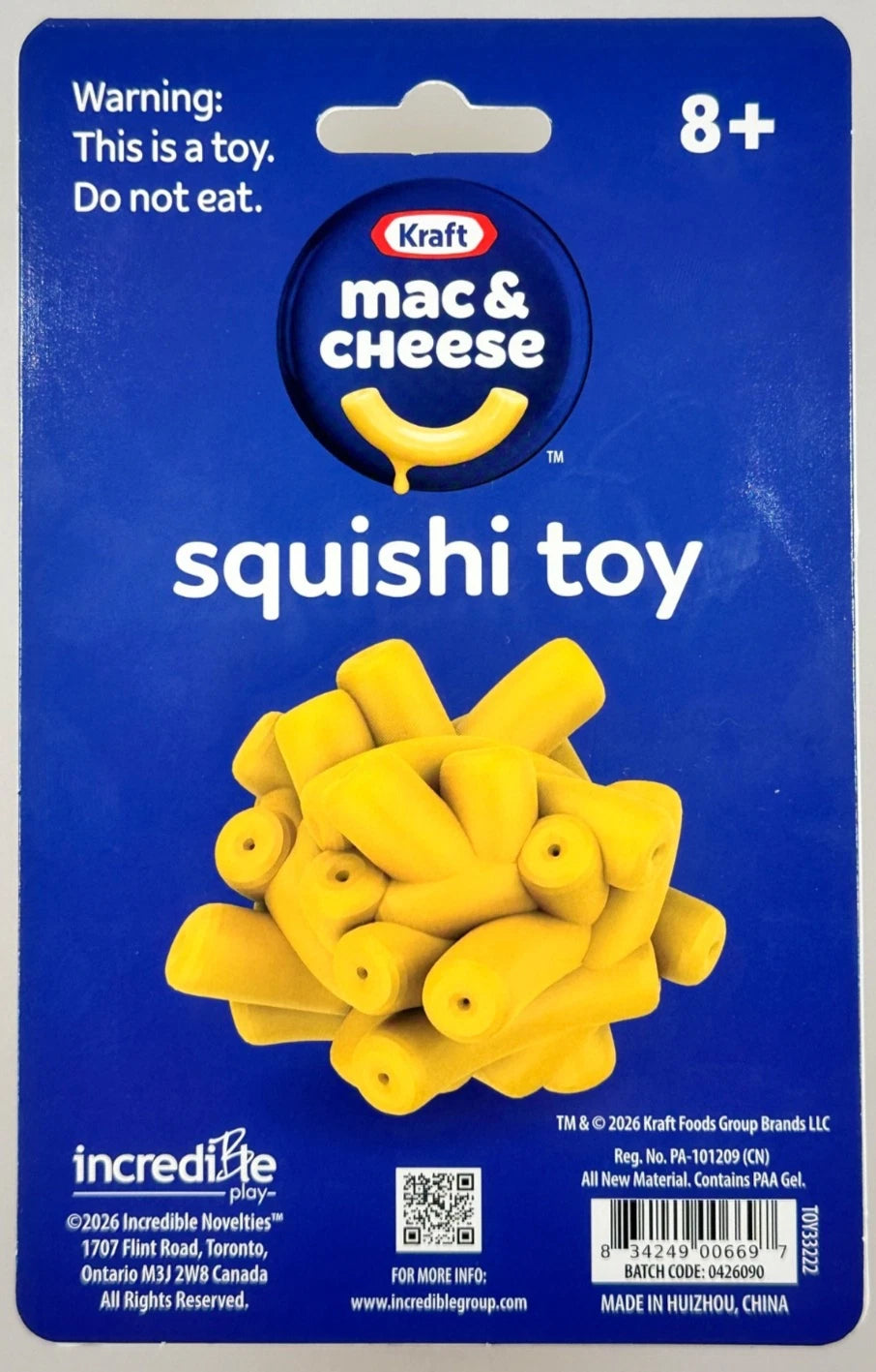 KRAFT MAC & CHEESE Stretchy SQUISHY TOY Fidget Squeeze Viral TIKTOK toy