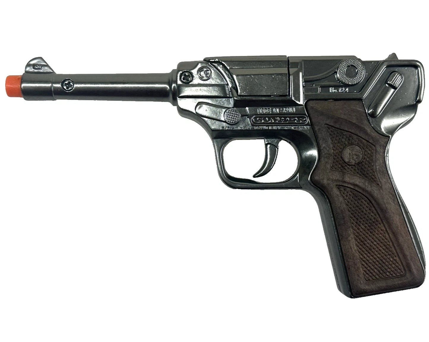 TOY German LUGER 9mm WWII Diecast Metal Ring Cap Pistol Gun CAPGUN Spain