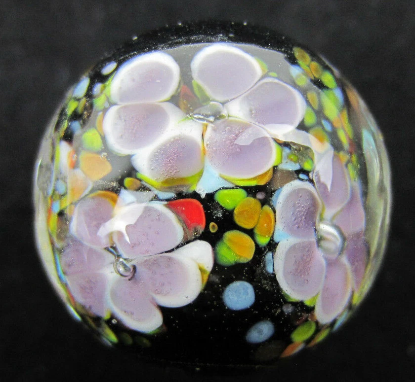 MAGNOLIA Handmade Art Glass Collector Marble~22mm
