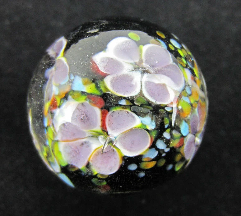 MAGNOLIA Handmade Art Glass Collector Marble~22mm