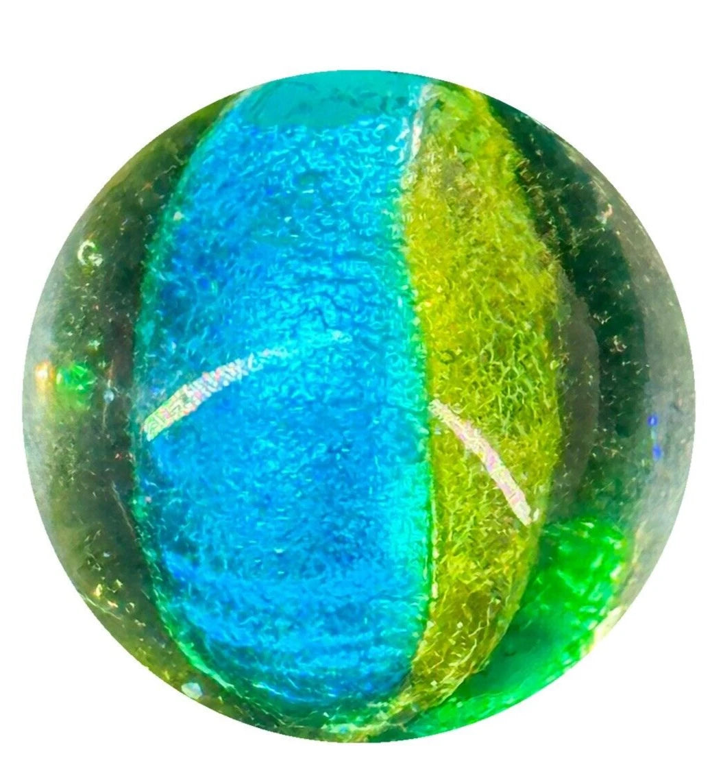 22mm MERMAID Blue Green Handmade art glass Marble 7/8" SHOOTER