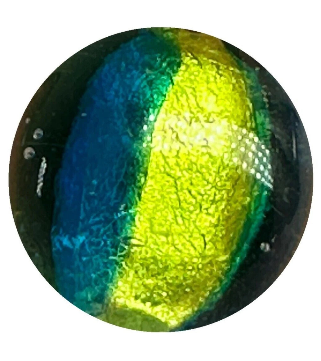 22mm MERMAID Blue Green Handmade art glass Marble 7/8" SHOOTER
