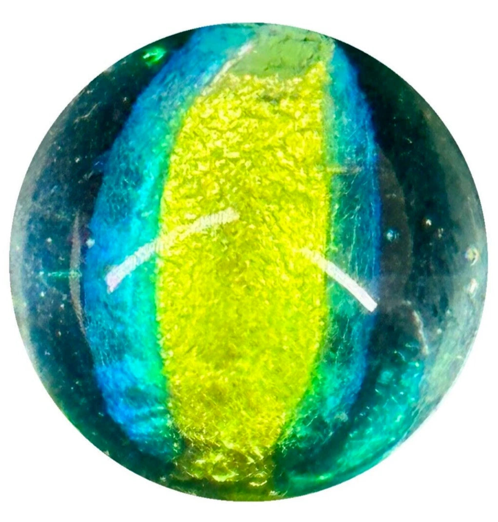 22mm MERMAID Blue Green Handmade art glass Marble 7/8" SHOOTER
