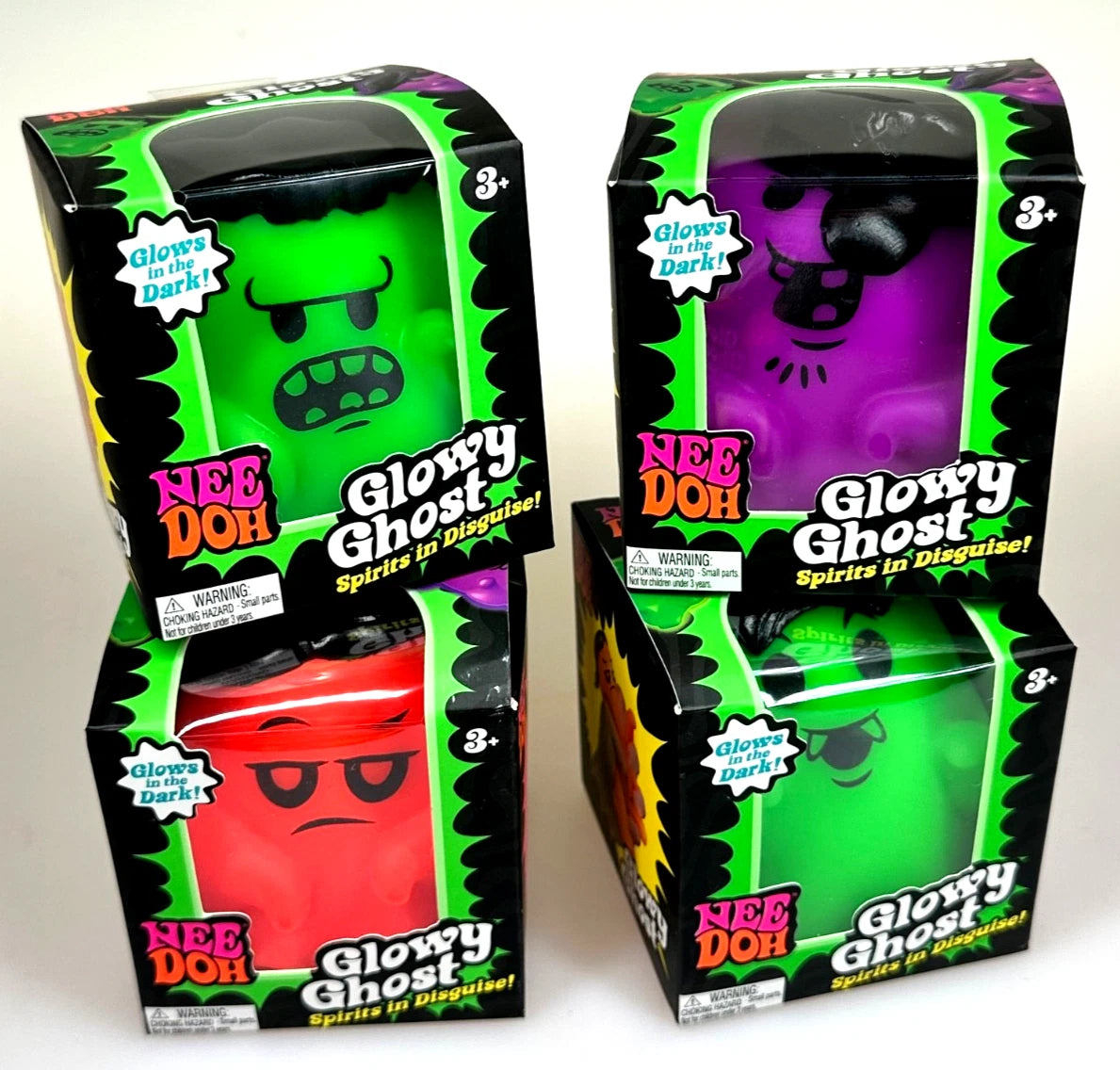 2026-NeeDoh GLOWY GHOST Costumed Glow-in-the-Dark Squishy Squeeze Toy RANDOM