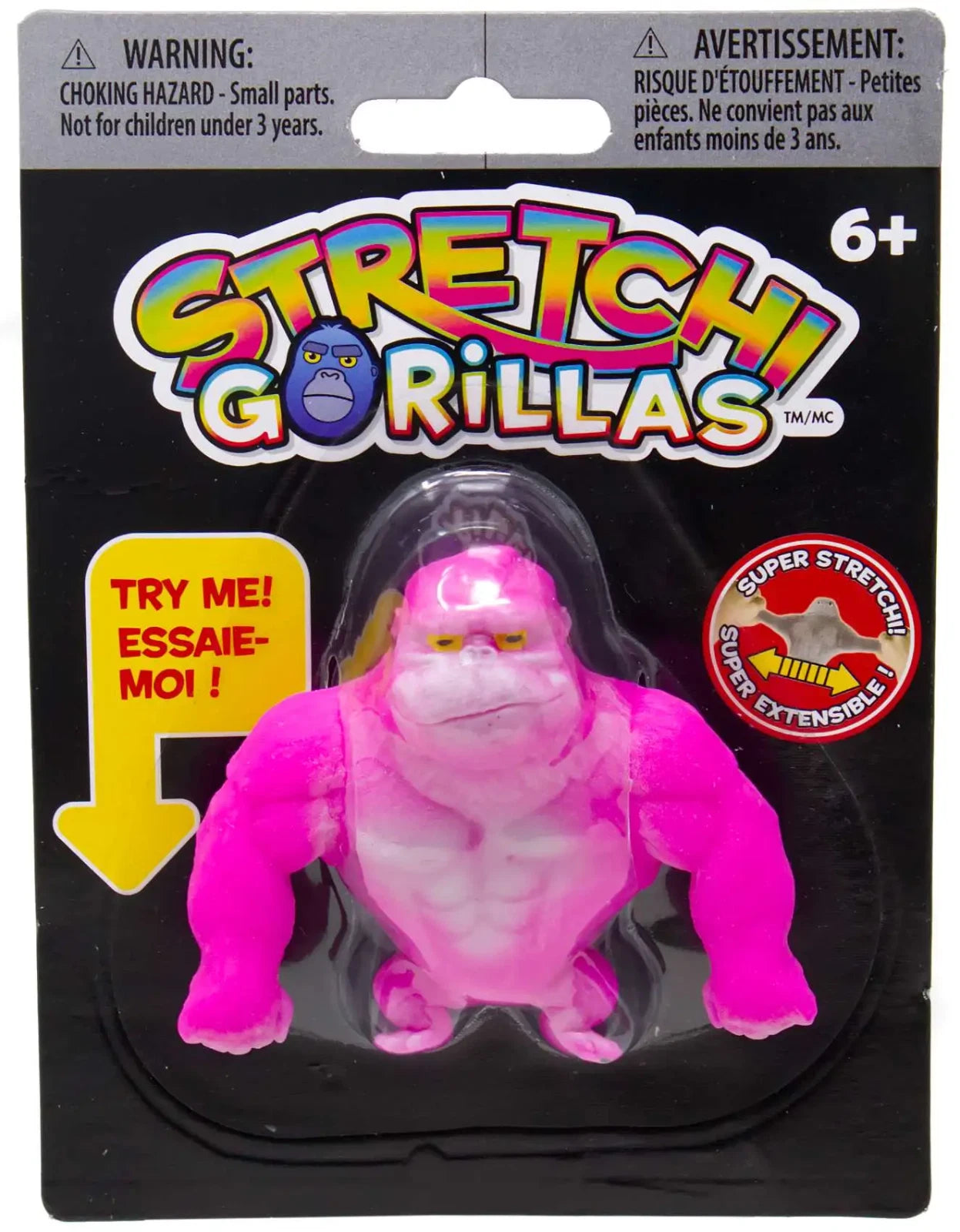 3" Stretchy Gorillas Toy Squishy Fidget Squeeze RANDOM COLOR