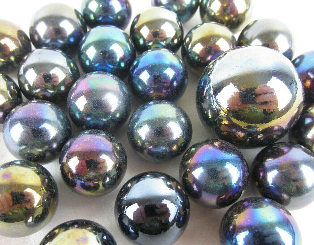 6-x-sand-storm-handmade-art-glass-collector-marble-matte-finish-16mm