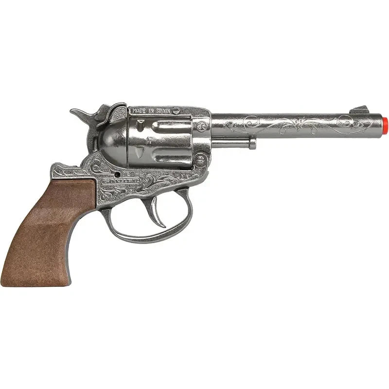 COWBOY Roll Caps DIE-CAST METAL Six-Shooter Pistol Gun Capgun TOY Gonher Spain