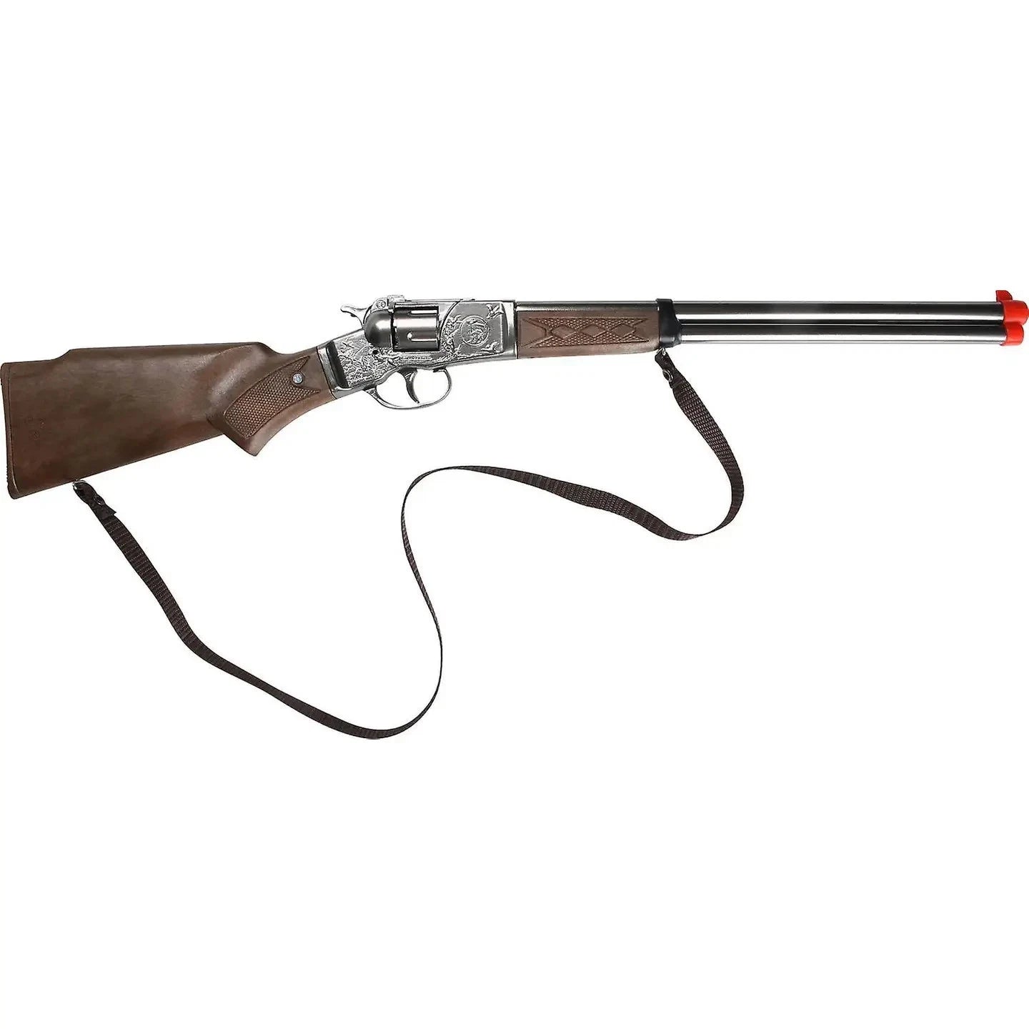TOY Rifle Revolver Metal Cap Gun 8-Shot Capgun Gonher Spain 24"