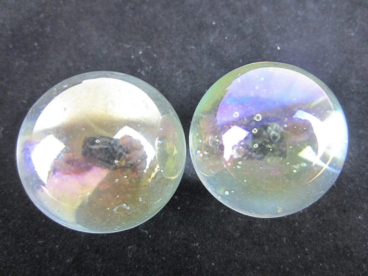 2 Boulders 35mm SOAP BUBBLE Clear Glass Marbles (Copy)