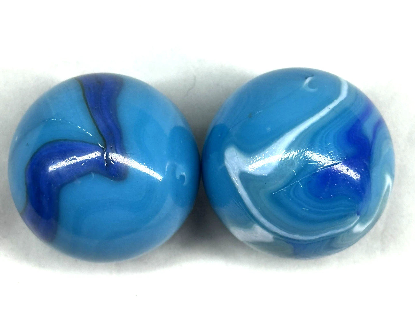 2 MAMMOTH 42mm ICE BLUE Glass Marbles