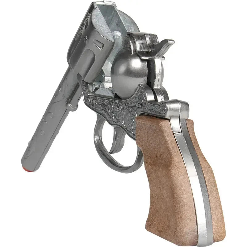 COWBOY Roll Caps DIE-CAST METAL Six-Shooter Pistol Gun Capgun TOY Gonher Spain