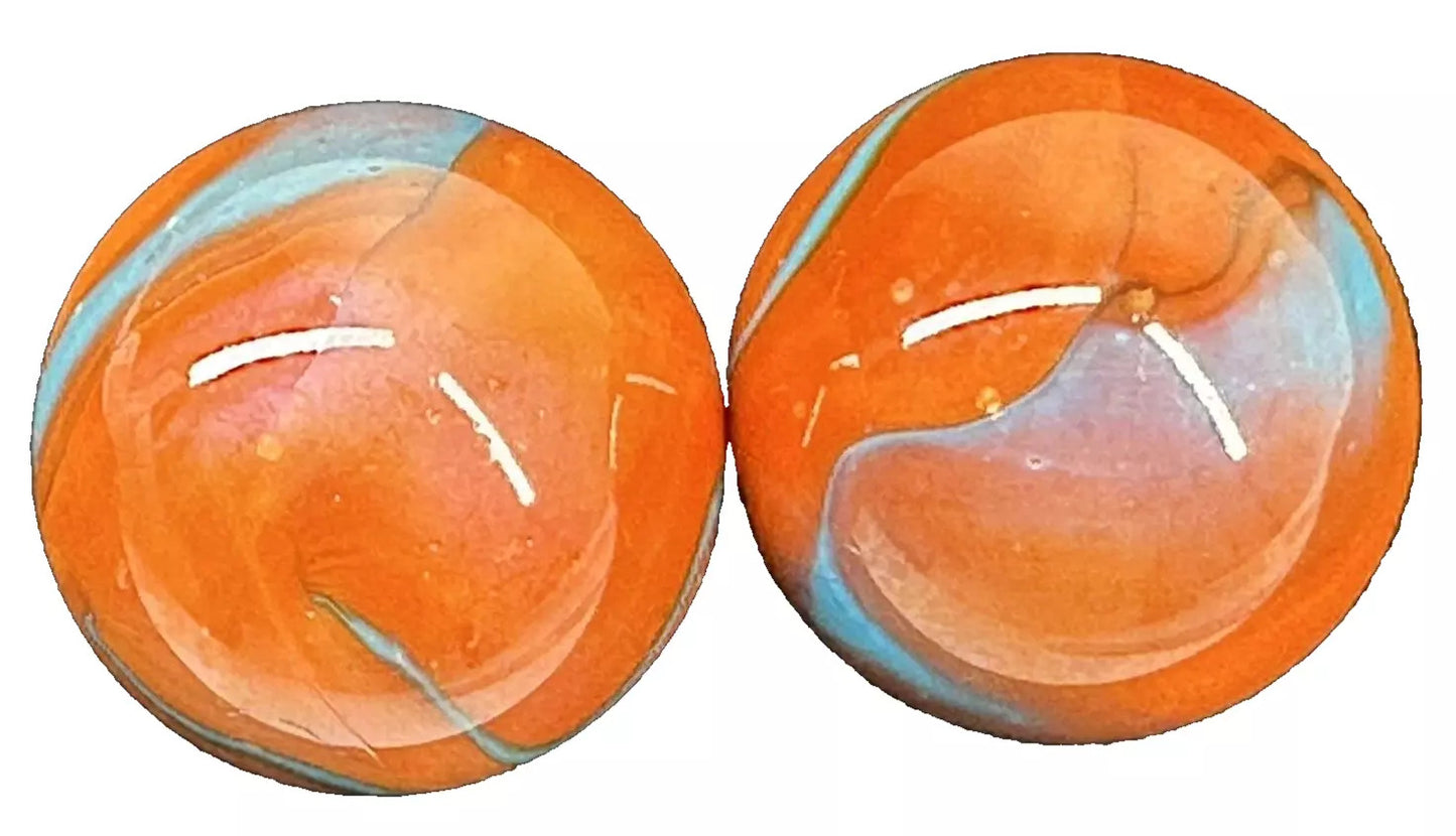 2 MAMMOTH 42mm VALKYRIE (Seahorse) Glass Marbles