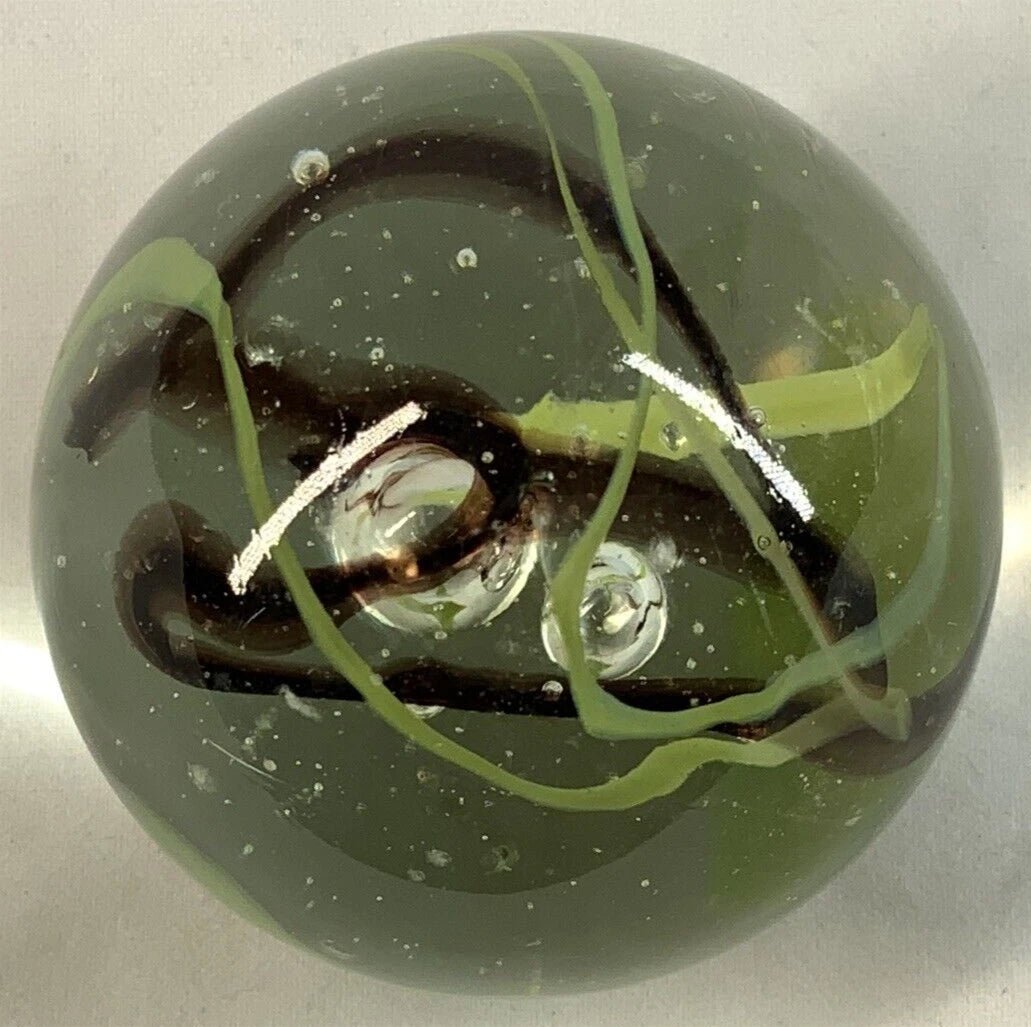 Toe Breaker 50mm (2") COMMANDO Green/Brown Glass Marble