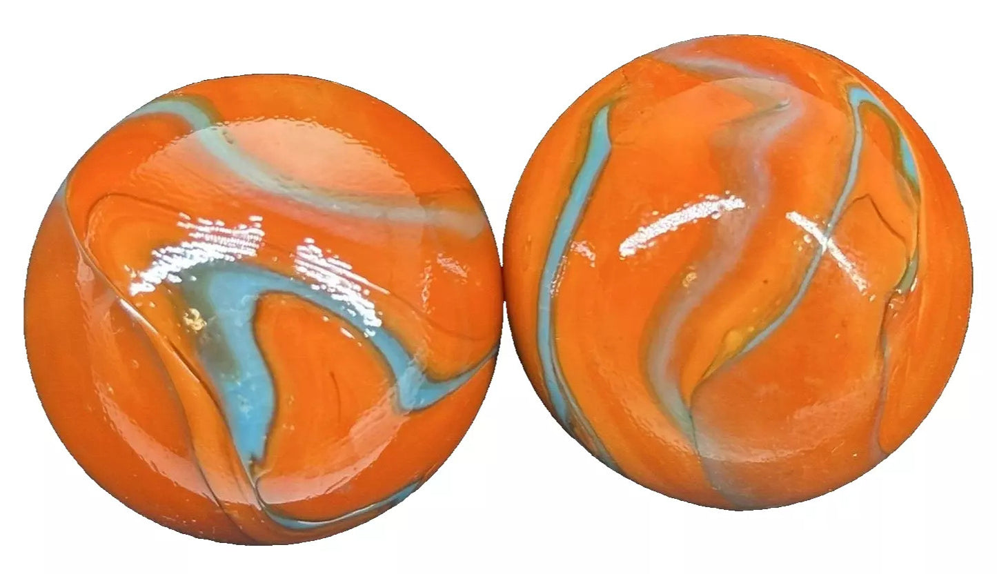 2 BOULDERS 35mm VALKYRIE Glass Marbles