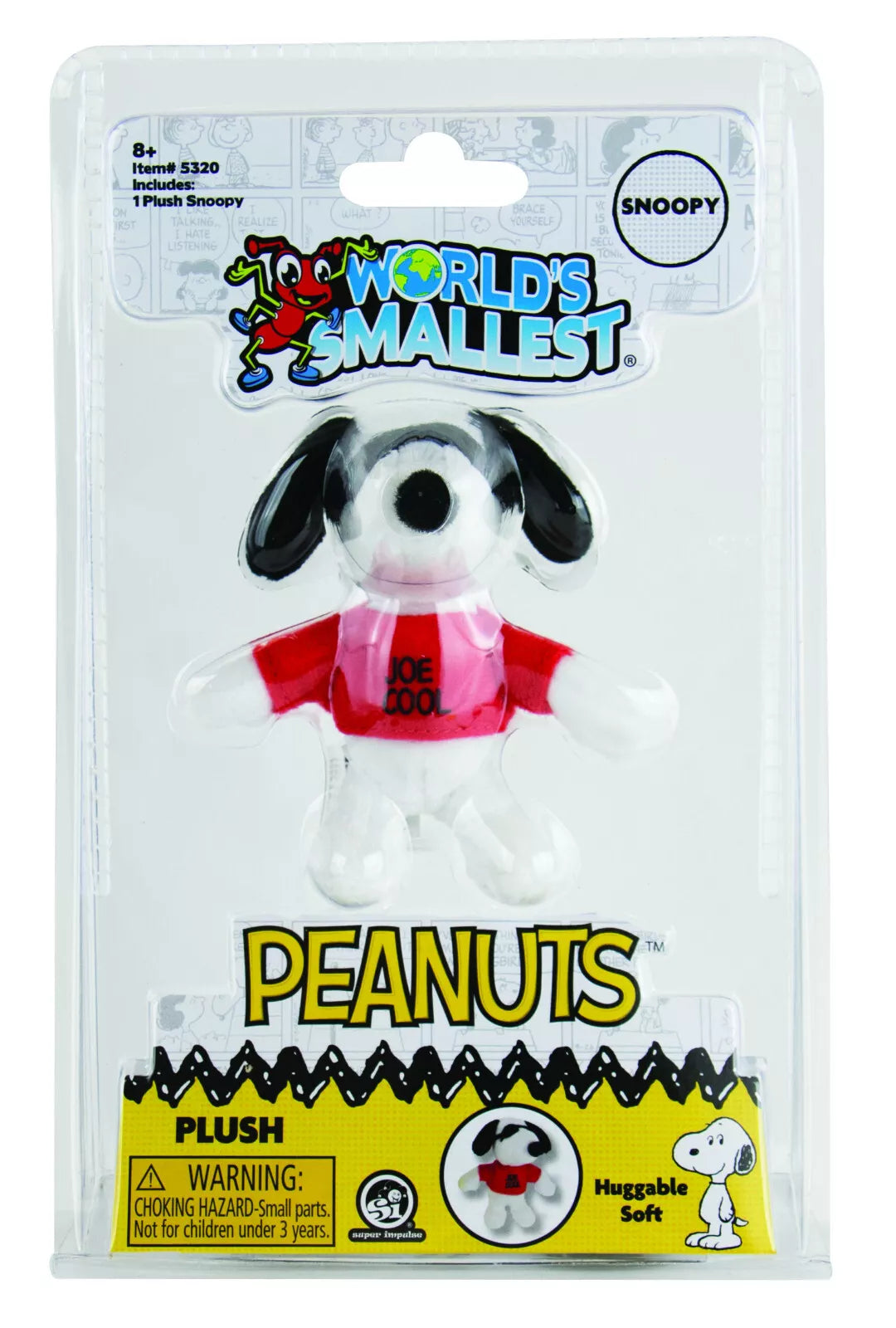(Set of 2) World's Smallest PEANUTS SNOOPY & WOODSTOCK Plush Keychain Figures