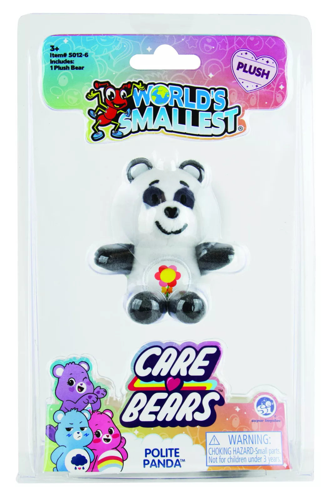(4) World's Smallest CARE BEARS #6 Plush Birthday, Polite, Heartsong, Sweet Dreams