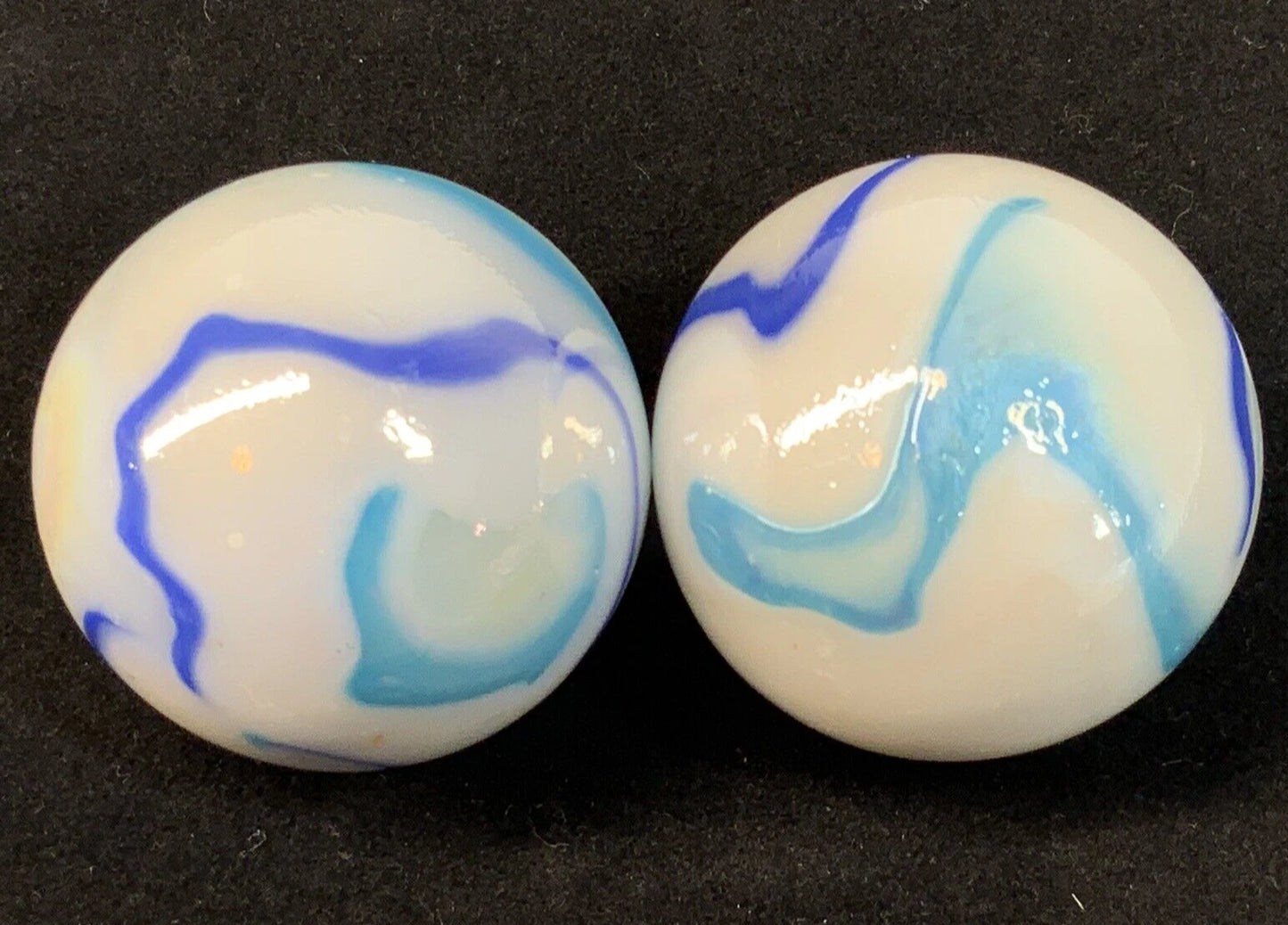 2 BOULDERS 35mm TIGER SHARK Glass Marbles