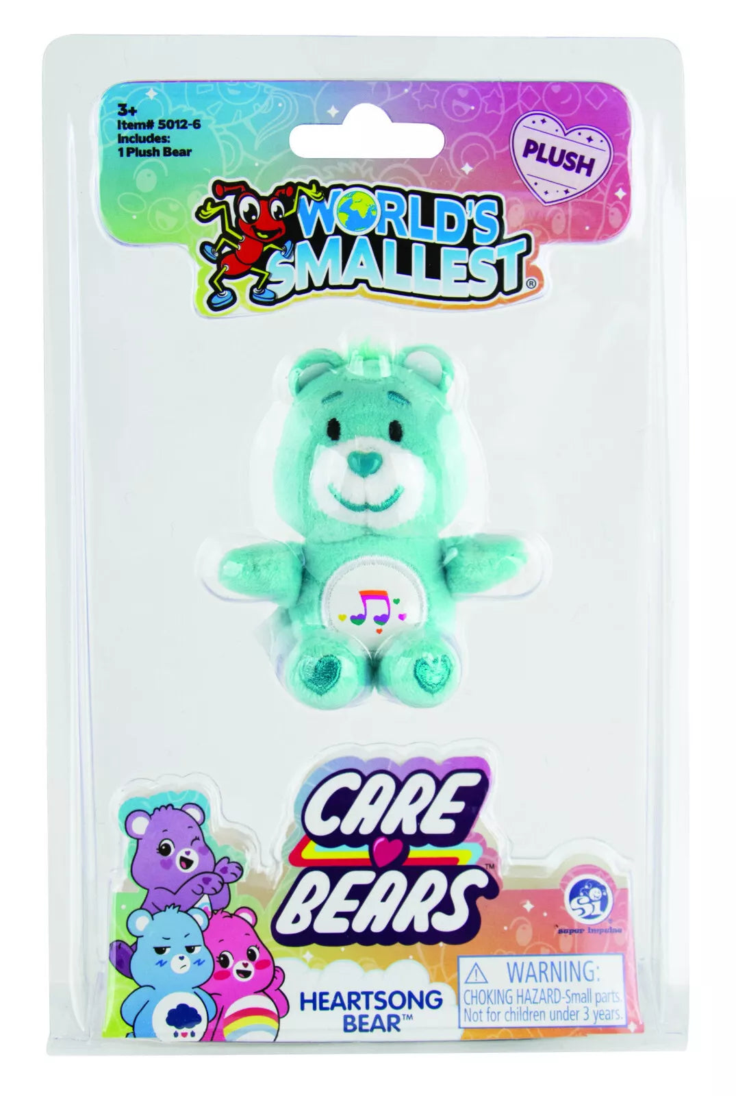 (4) World's Smallest CARE BEARS #6 Plush Birthday, Polite, Heartsong, Sweet Dreams