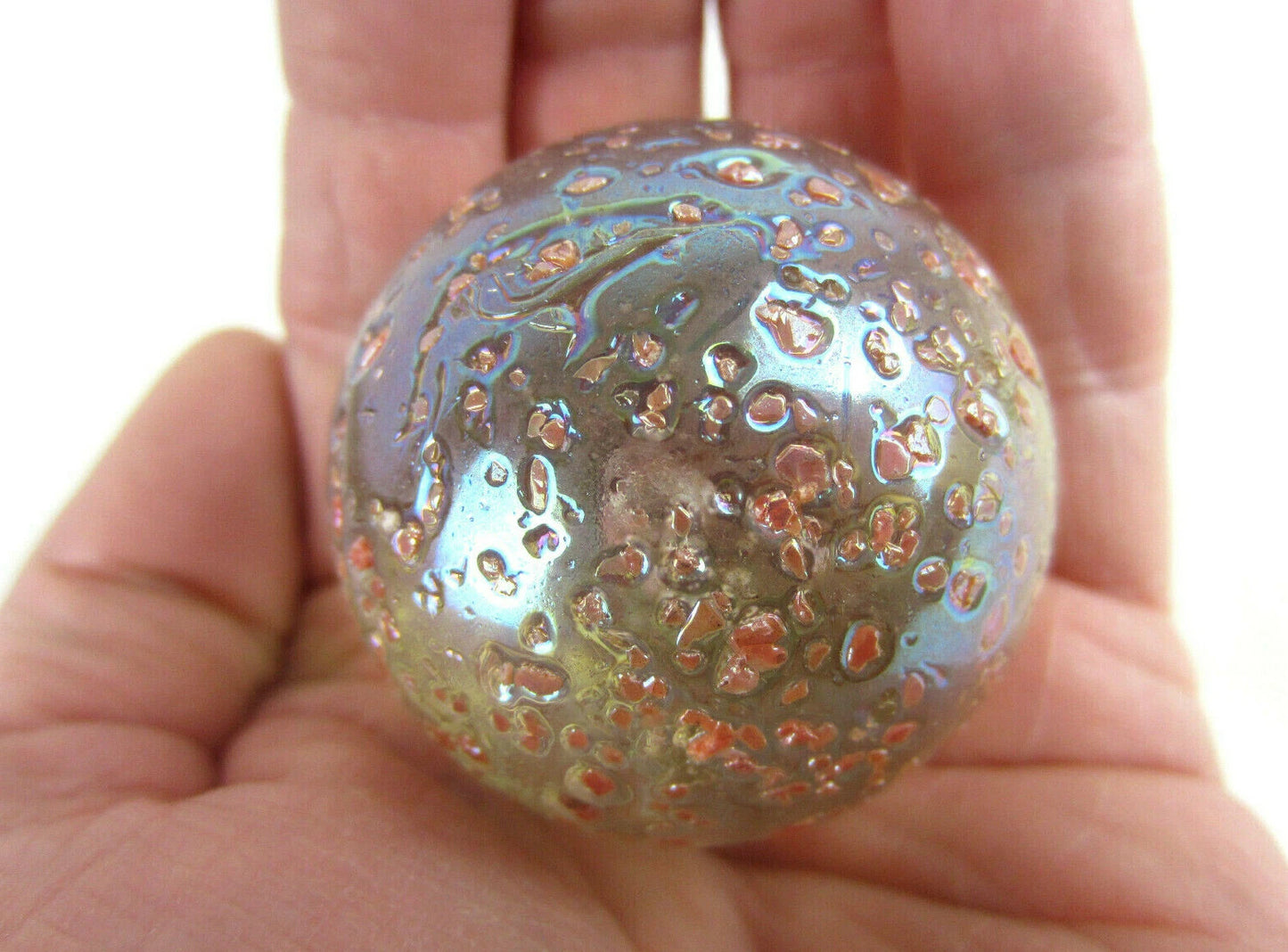 Toe Breaker 50mm (2") PRINCESS Pink Glitter Confetti Glass Marble