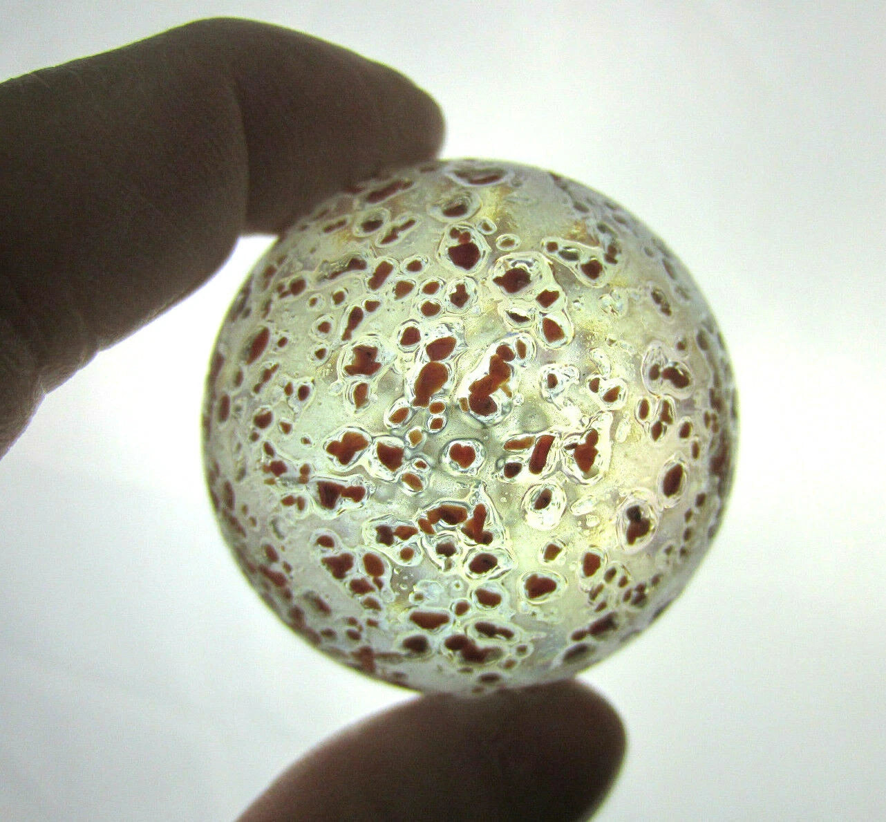 Toe Breaker 50mm (2") PRINCESS Pink Glitter Confetti Glass Marble