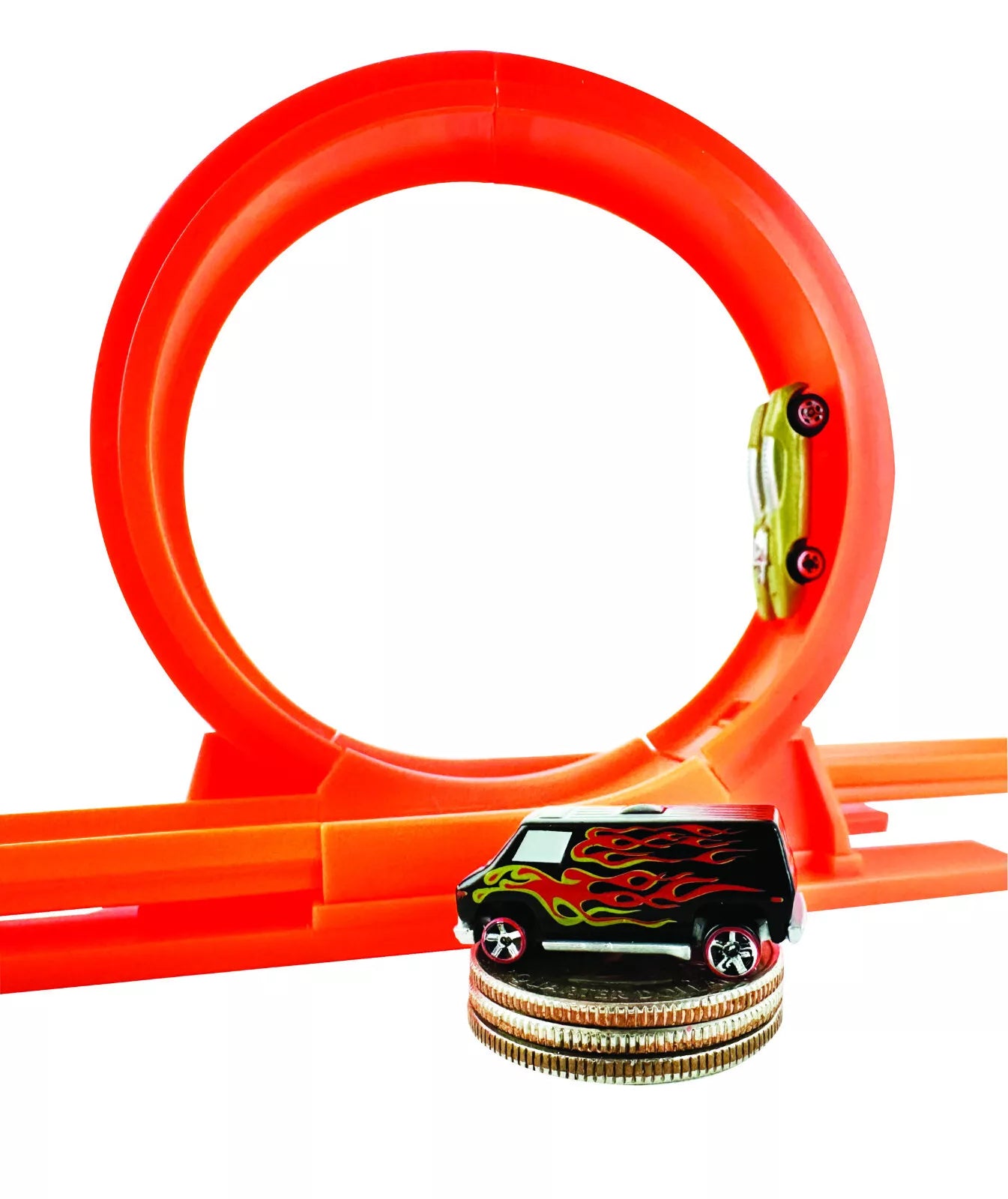 World's Smallest Hot Wheels STUNT ACTION Loop Race Track/Car Set