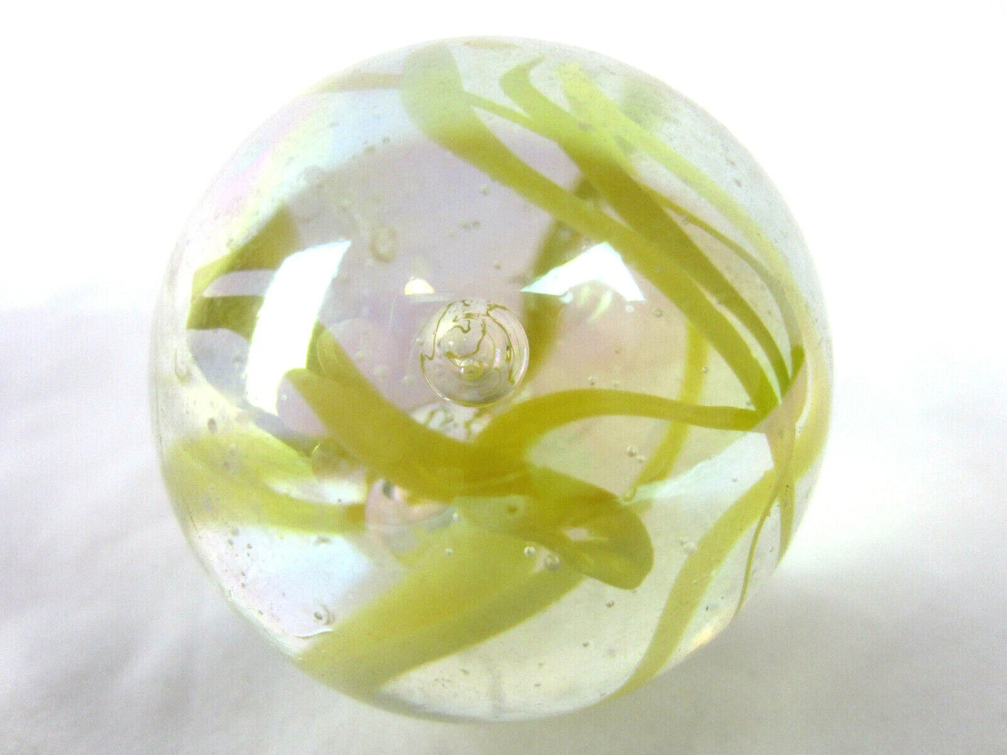 Toe Breaker 50mm (2") YELLOW SPAGHETTI Glass Marble