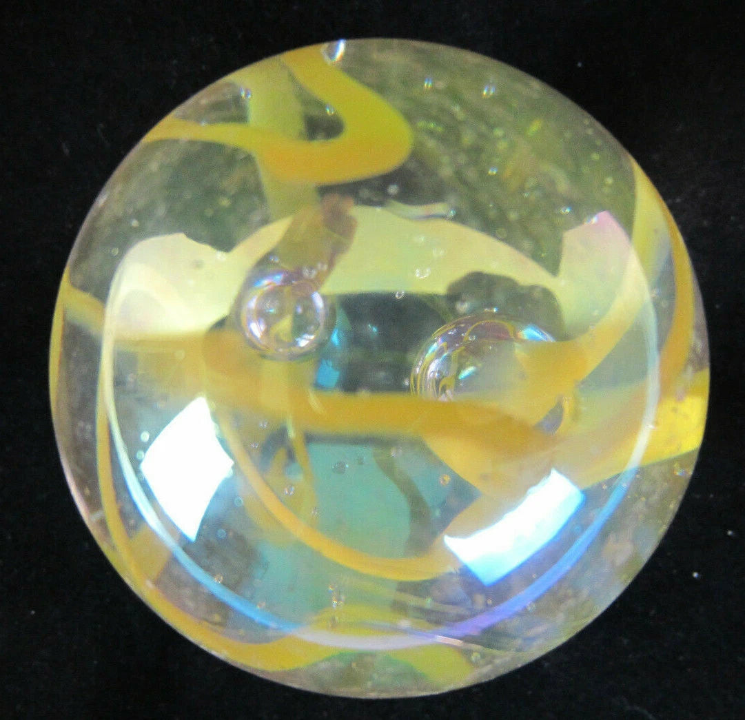 Toe Breaker 50mm (2") YELLOW SPAGHETTI Glass Marble