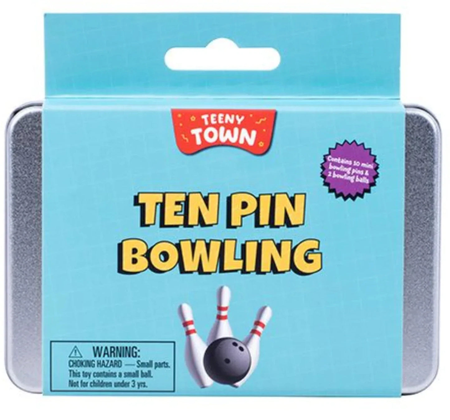 Teeny Town Smallest BOWLING Alley Ten Pin Game Desk World Toy