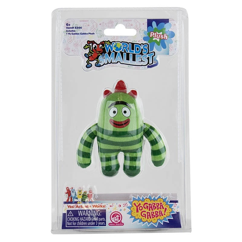(SET 2) World's Smallest PLUSH Backpack Clip Yo Gabba ! Foofa Brobee Toy