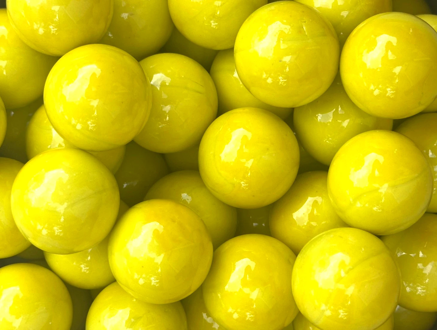 YELLOW Glass Marbles 25mm (1 inch) SHOOTER Taw Lot