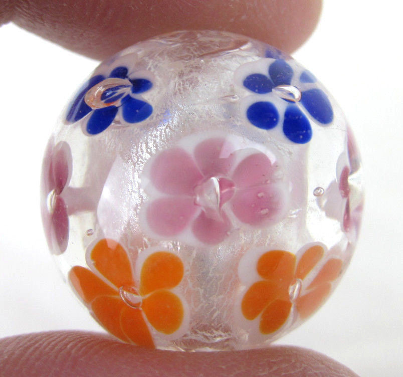 MORNING DEW Handmade Art Glass Collector Marble~22mm