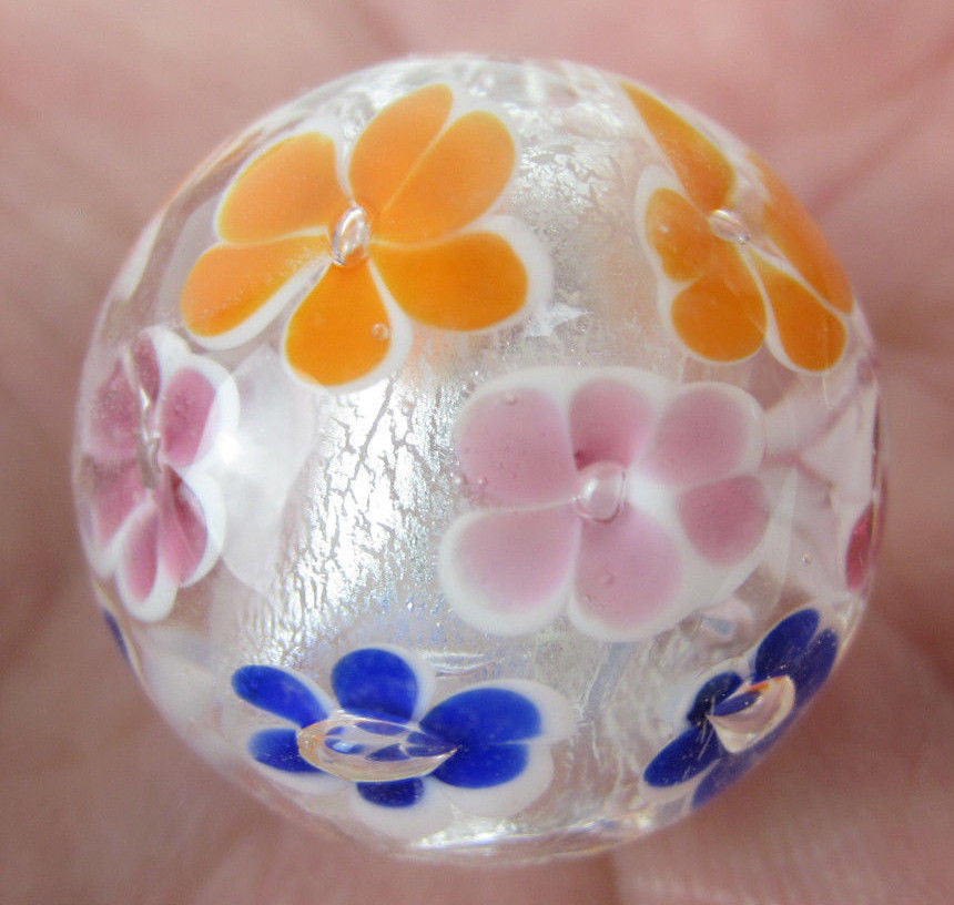 MORNING DEW Handmade Art Glass Collector Marble~22mm