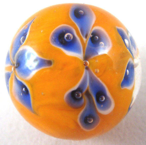 MORNING GLORY Handmade Art Glass Collector Marble~22mm