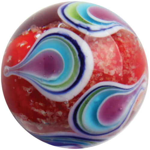 NAMASTE Handmade Art Glass Collector Marble~22mm~Glow in the Dark