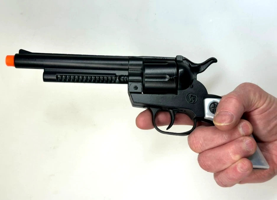 12 Shot PEACEMAKER Black-Pearl Grips Cap Gun Gonher Spain (121/6)